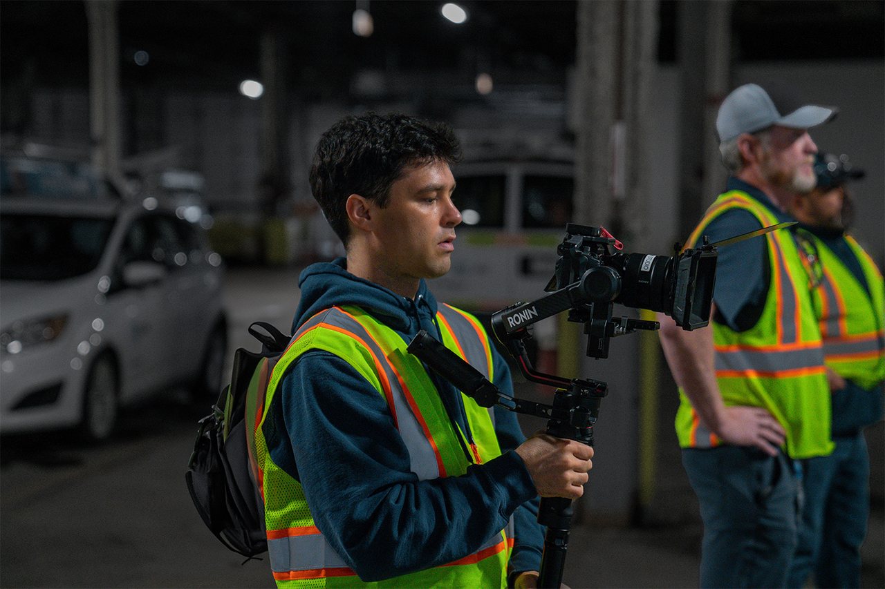 Shiloh Silverman filming on location